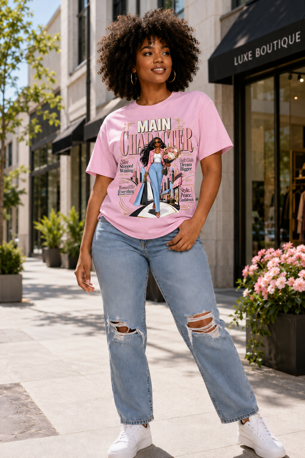 Main Character Graphic Tee — Empowered Fashion Shirt
