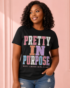 Pretty in Purpose T-Shirt — Inspirational Pastel Graphic Tee ("Pretty in Purpose")