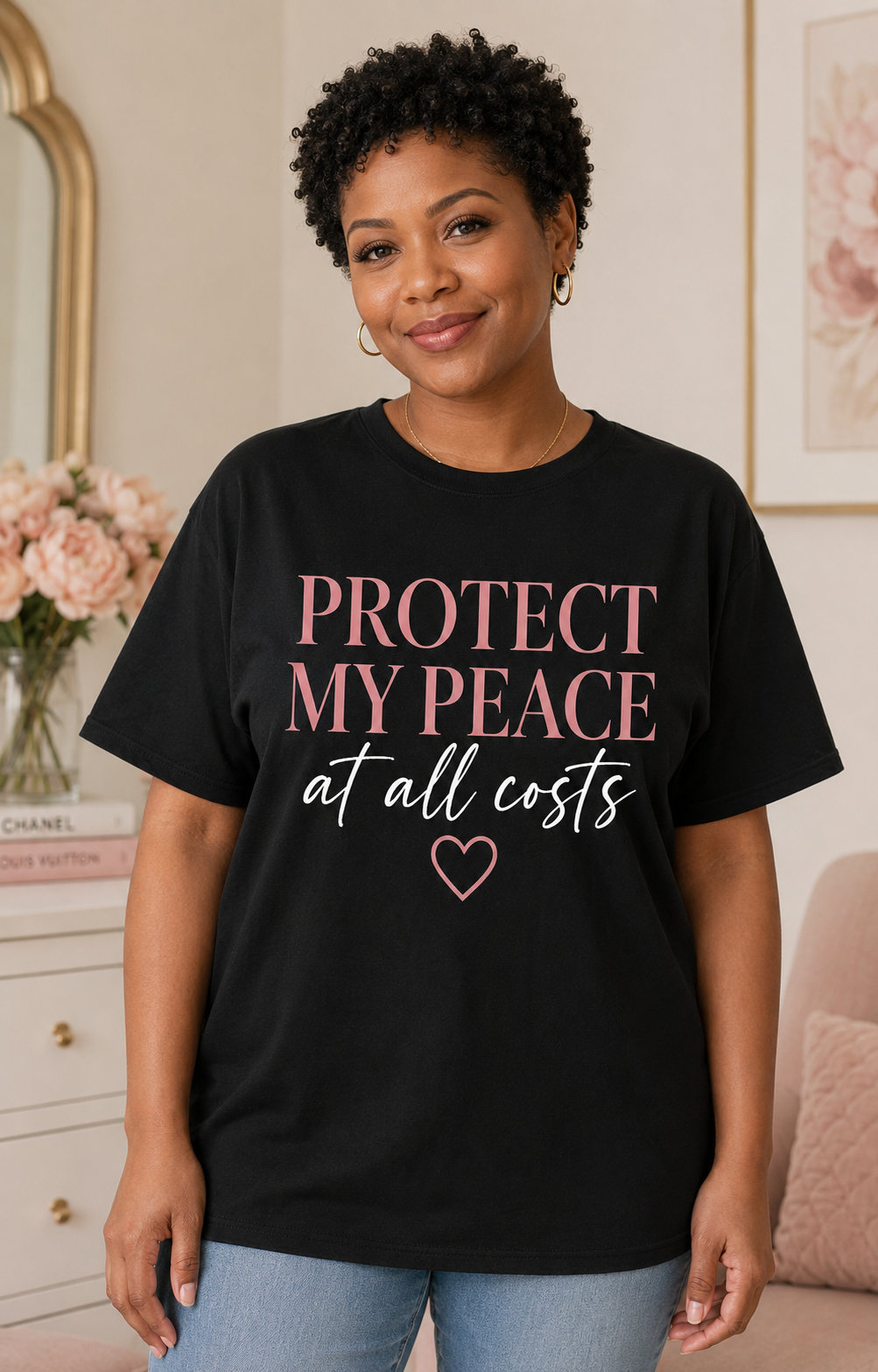 Protect My Peace Tee — "Protect My Peace at All Costs" Graphic T-Shirt