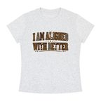 I Am Align With Better Tee — Leopard Text Graphic T-Shirt
