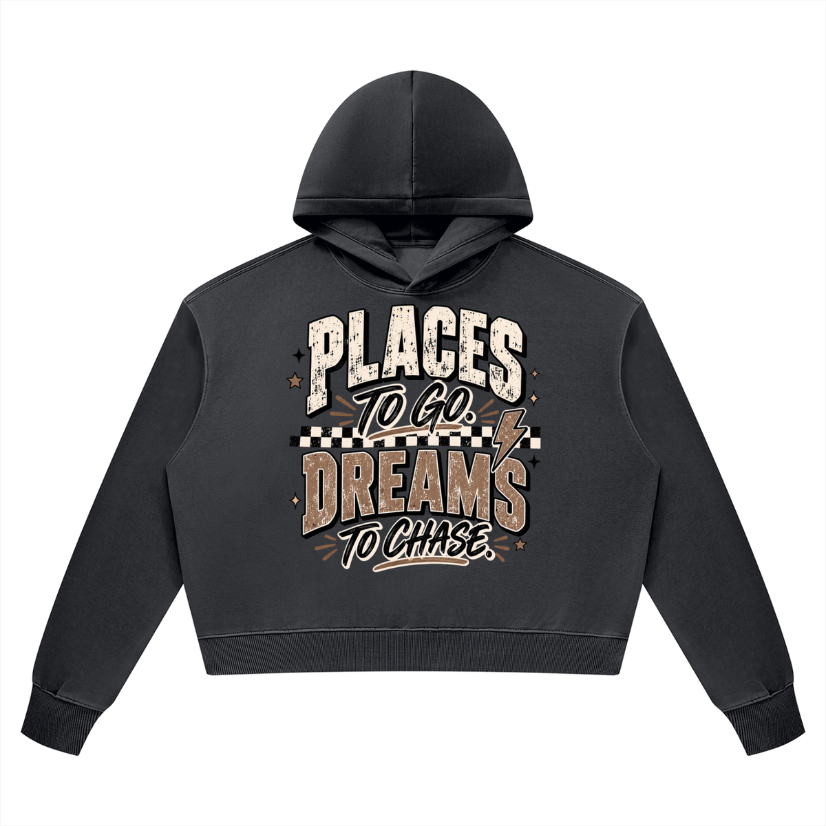 Places To Go Dreams To Chase Vintage Wash Heavyweight Hoodie
