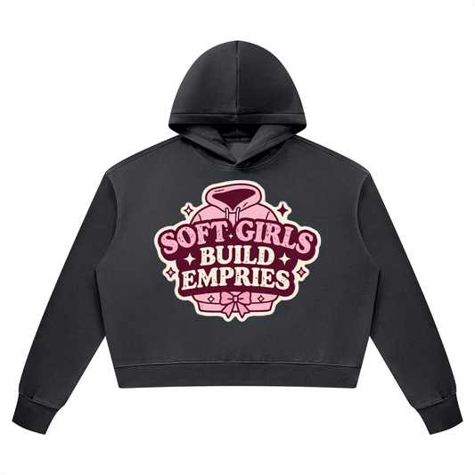 Soft Girls Build Empires Women’s Vintage Wash Heavyweight Hoodie