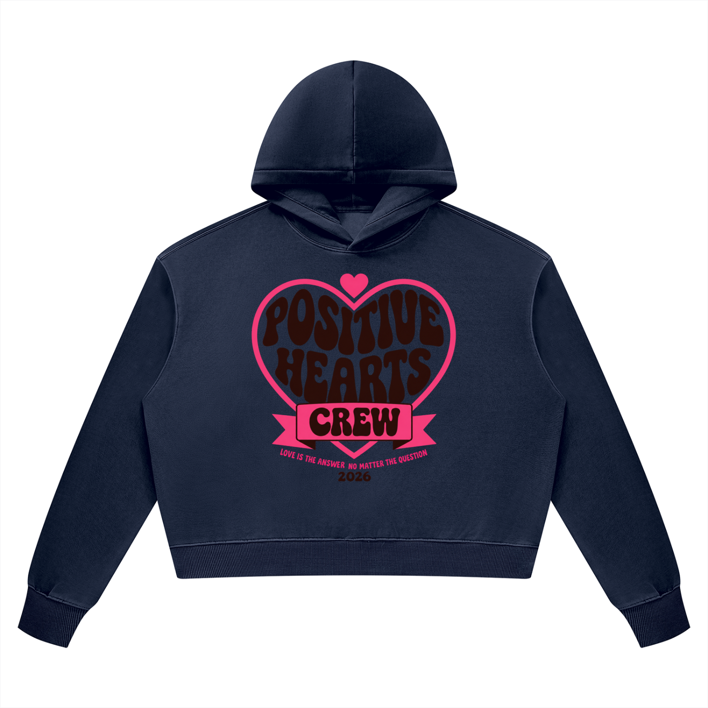 Positive Hearts Crew Vintage Hoodie