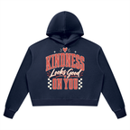 Kindness Looks Good On You Vintage Wash Heavyweight Hoodie
