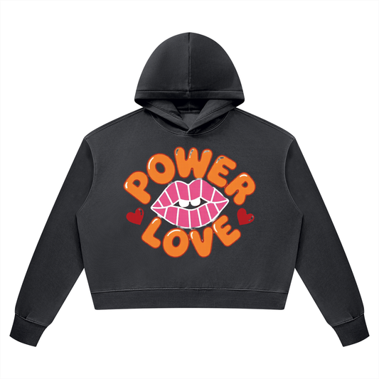 Power of Love Vintage Blue Hoodie