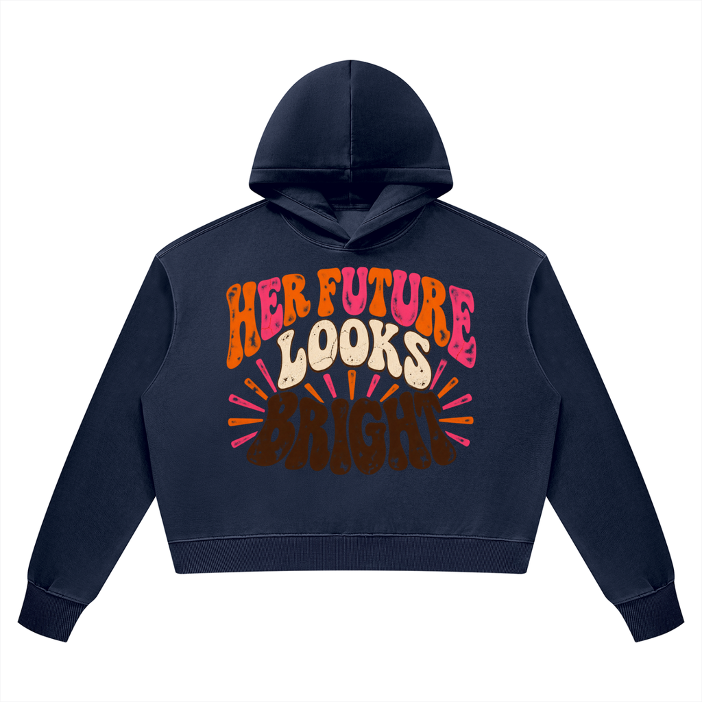 Her Future Looks Bright Vintage Wash Heavyweight Hoodie