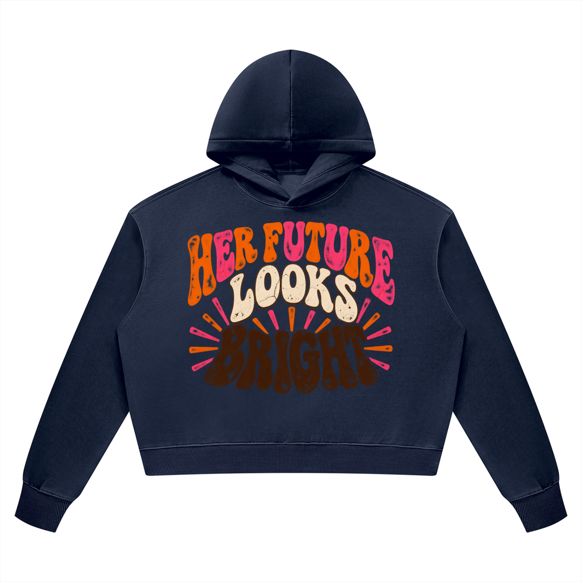 Her Future Looks Bright Vintage Wash Heavyweight Hoodie