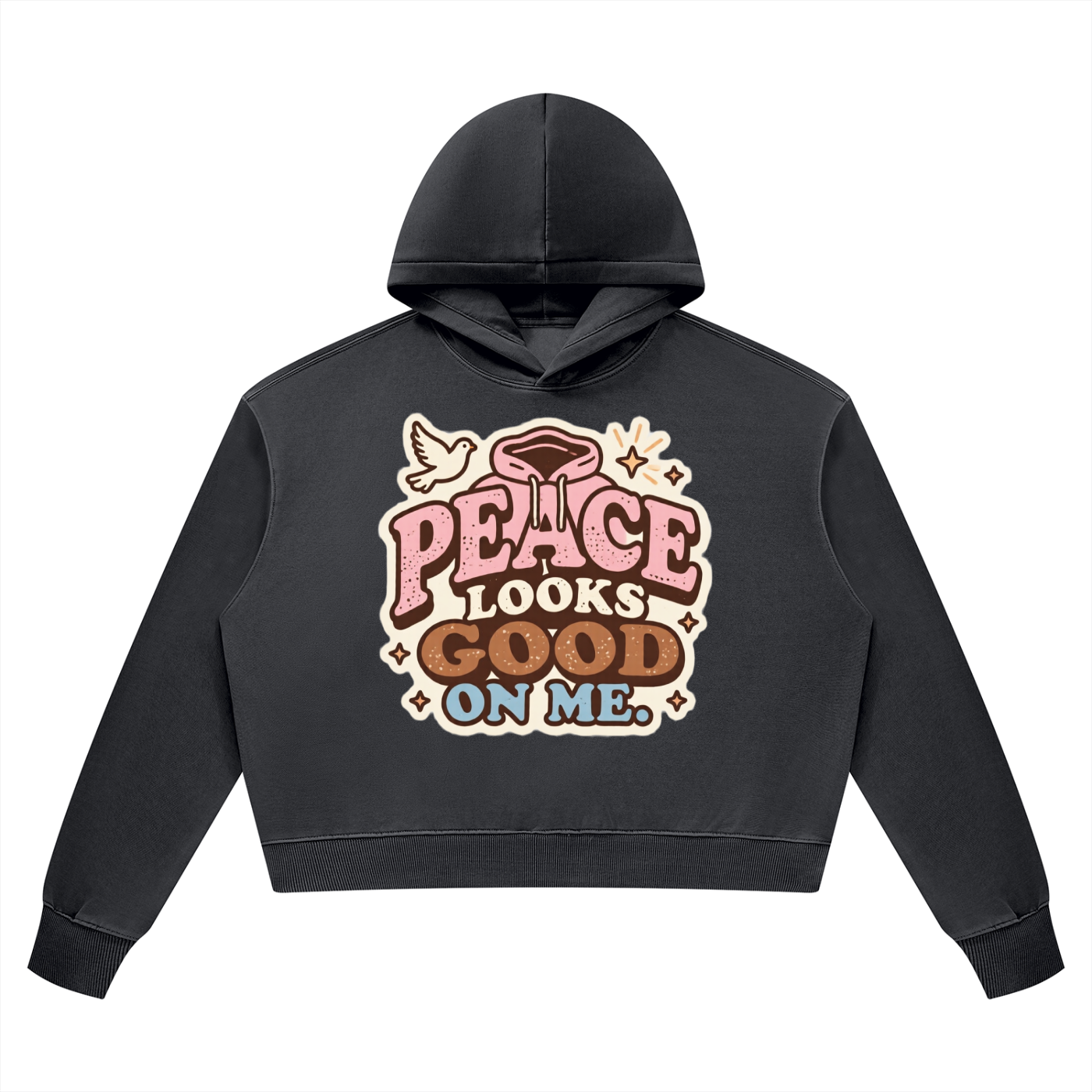 Peace Looks Good on Me Vintage Hoodie
