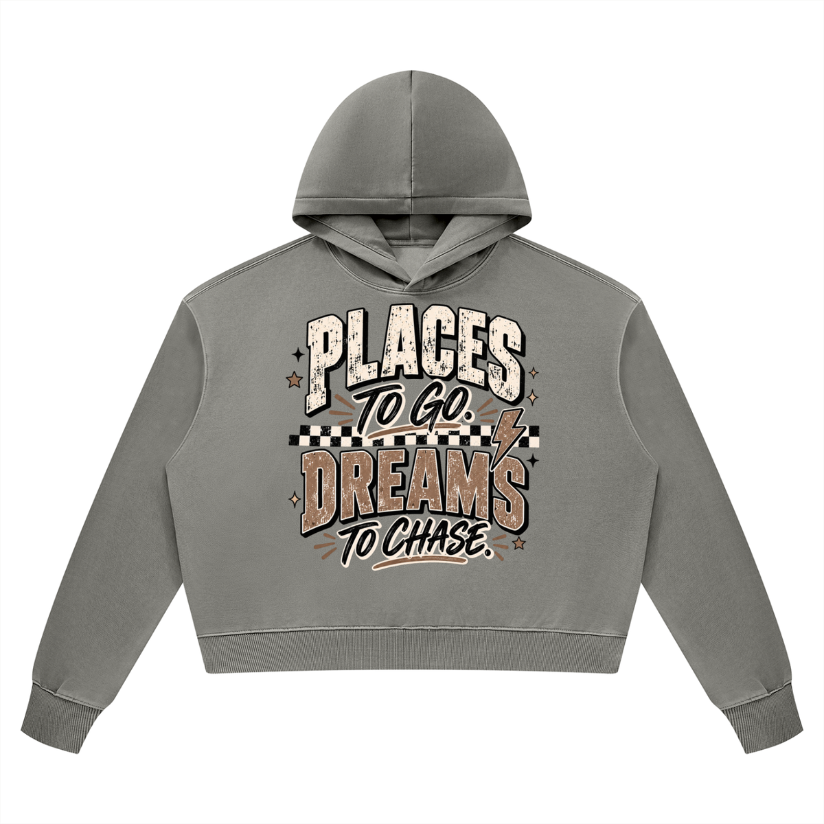 Places To Go Dreams To Chase Vintage Wash Heavyweight Hoodie