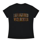 I Am Align With Better Tee — Leopard Text Graphic T-Shirt