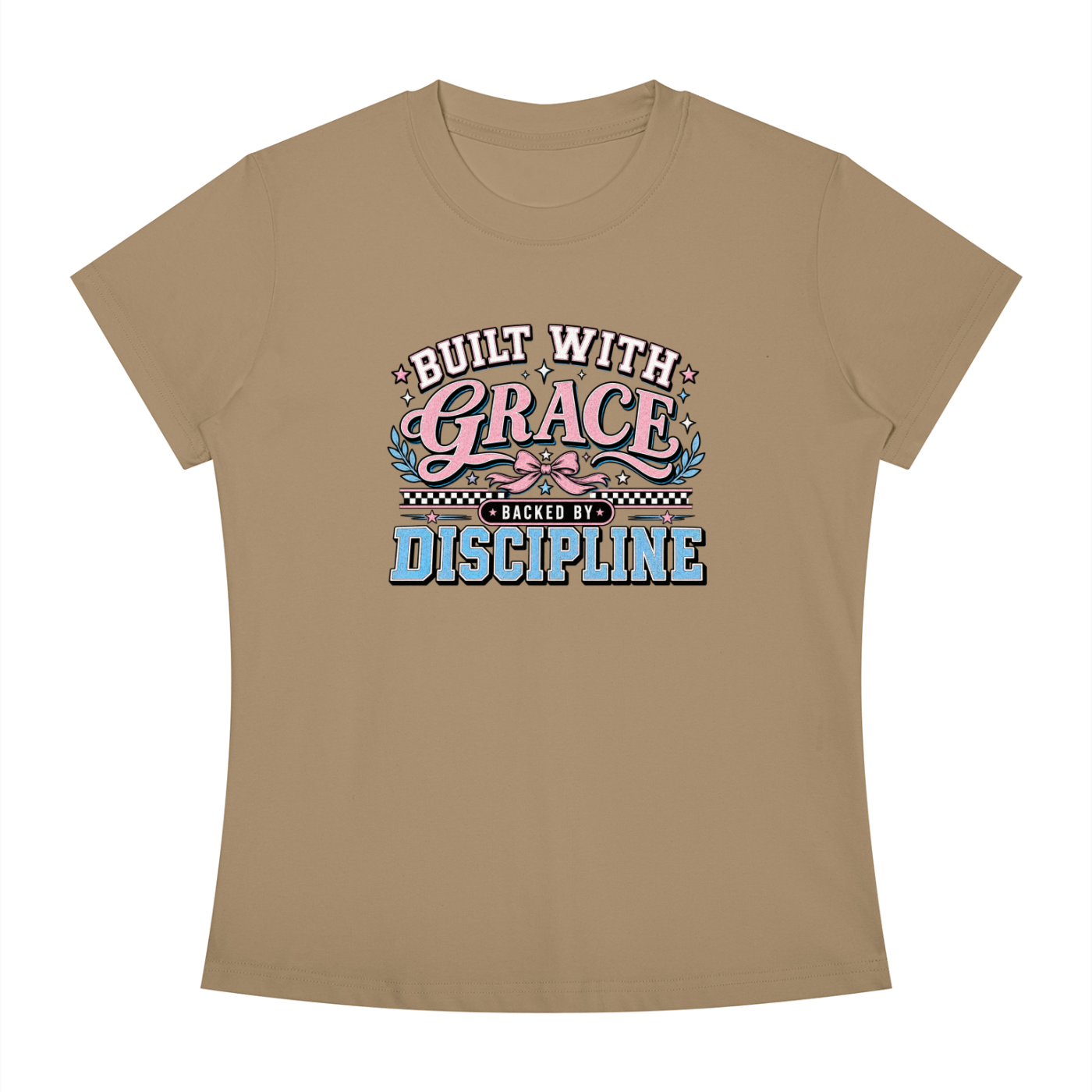 Grace & Discipline Graphic Tee — "Built With Grace, Guided By Discipline"