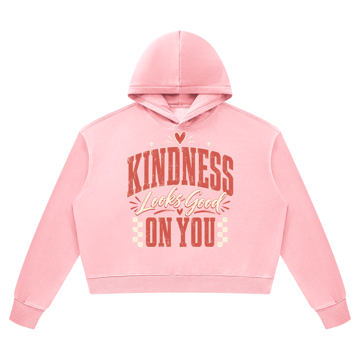Kindness Looks Good On You Vintage Wash Heavyweight Hoodie